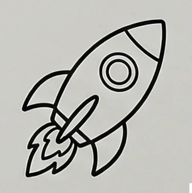 a drawing of a rocket with a small rocket on top 1.webp